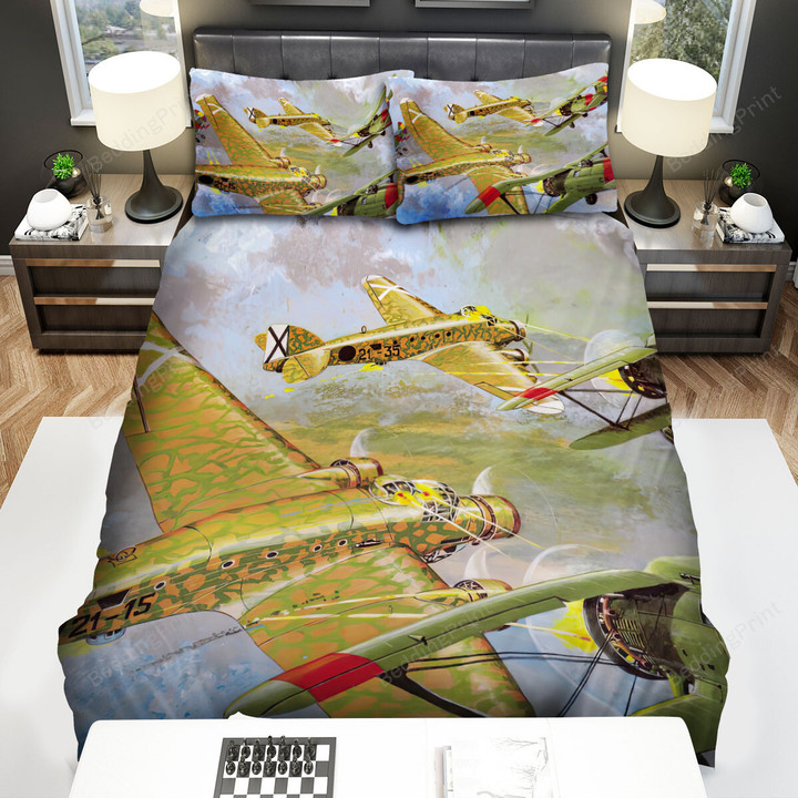 Ww2 The Italian Aircraft - Savoia Marchetti Sm81 Italeri Bed Sheets Spread Duvet Cover Bedding Sets