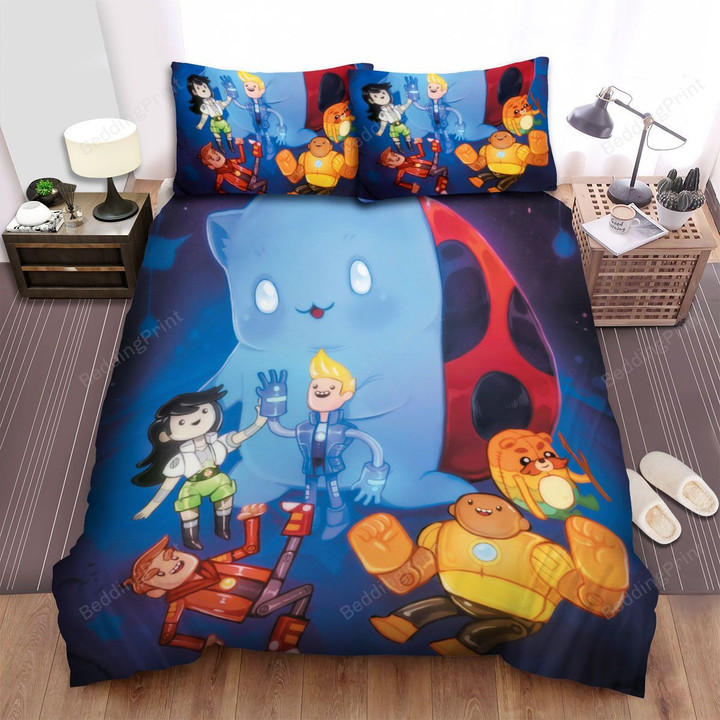 Bravest Warriors And Giant Catbug Artwork Bed Sheets Spread Duvet Cover Bedding Sets