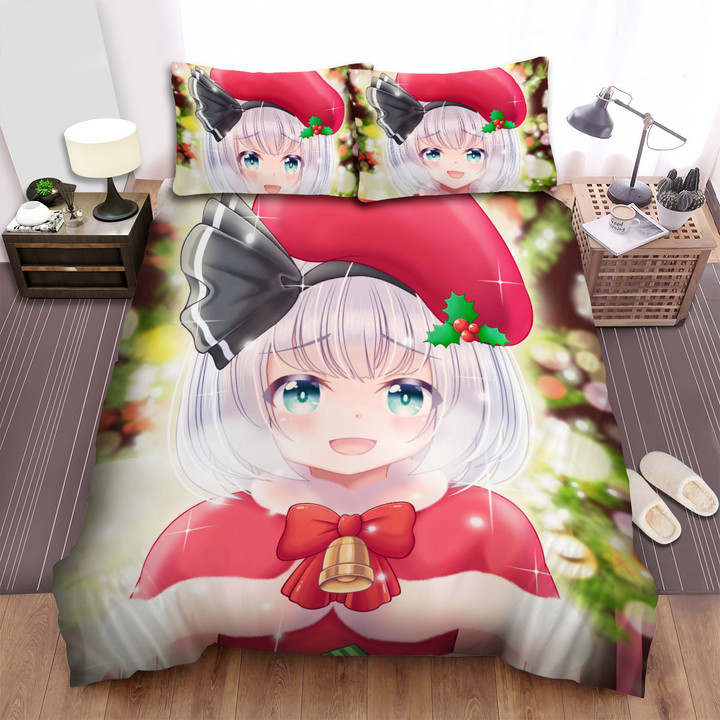 Touhou Konpaku Youmu With Christmas Gift Bed Sheets Spread Duvet Cover Bedding Sets
