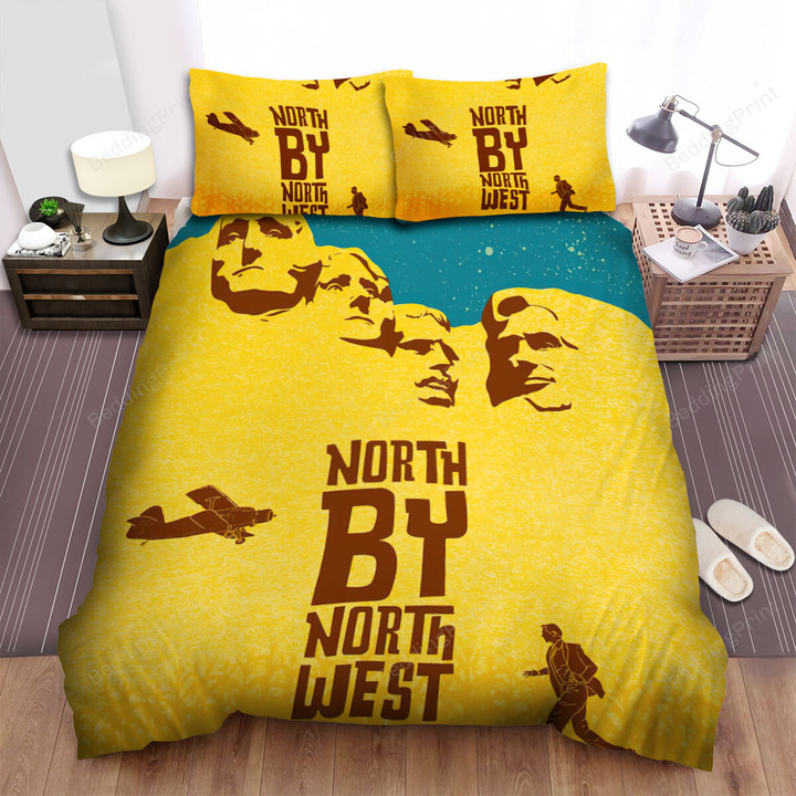 North By Northwest Movie Art 2 Bed Sheets Spread Comforter Duvet Cover Bedding Sets