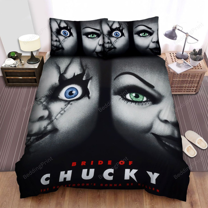 Cult Of Chucky Movie Poster 4 Bed Sheets Spread Comforter Duvet Cover Bedding Sets