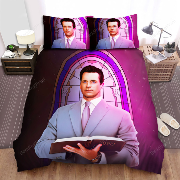 Good Omens Purple Glass Window Bed Sheets Spread Comforter Duvet Cover Bedding Sets