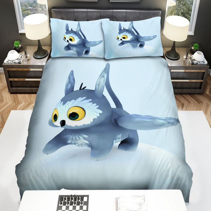 Baby Owl Griffin 3d Digital Illustration Bed Sheets Spread Duvet Cover Bedding Sets