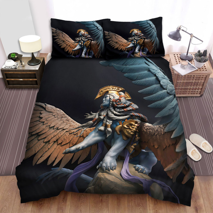 Sphinx Pearched On A Rock 3d Illustration Bed Sheets Spread Duvet Cover Bedding Sets