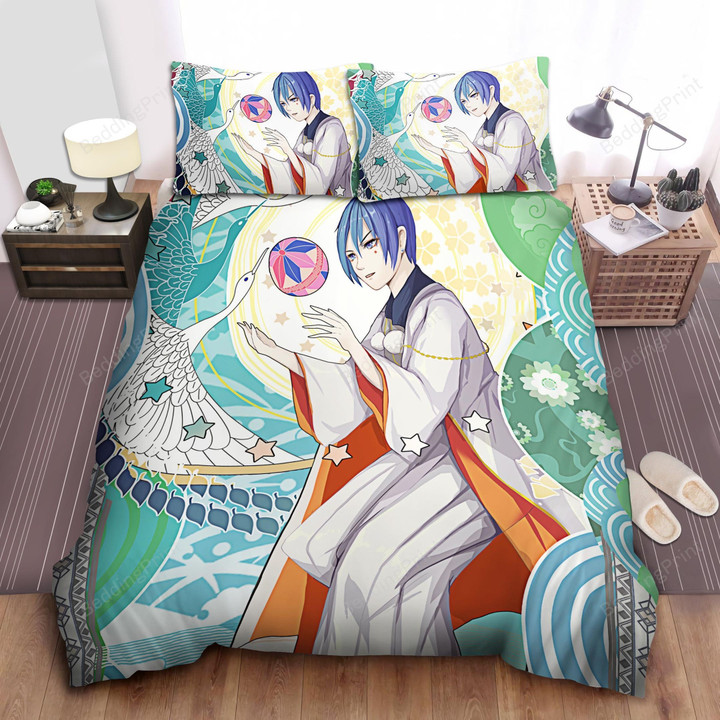 Vocaloid Kaito & White Storks Bed Sheets Spread Comforter Duvet Cover Bedding Sets