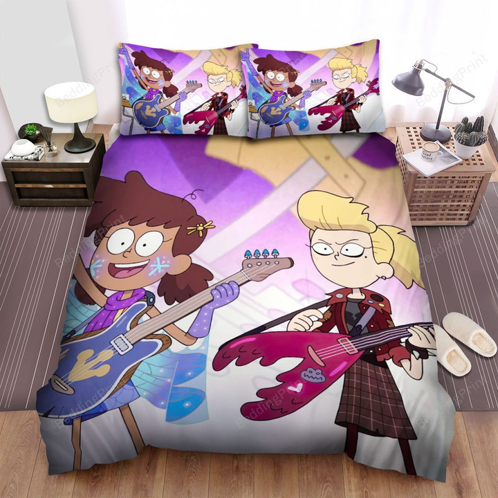 Amphibia Anne Sasha And Marcy As A Band Bed Sheets Spread Duvet Cover Bedding Sets