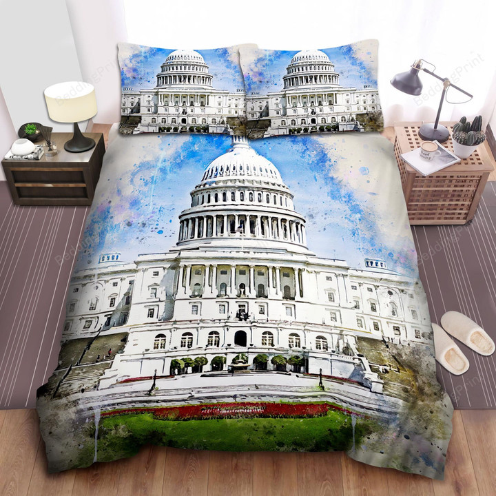 Us Capitol Grounds Washington Bed Sheets Spread Comforter Duvet Cover Bedding Sets