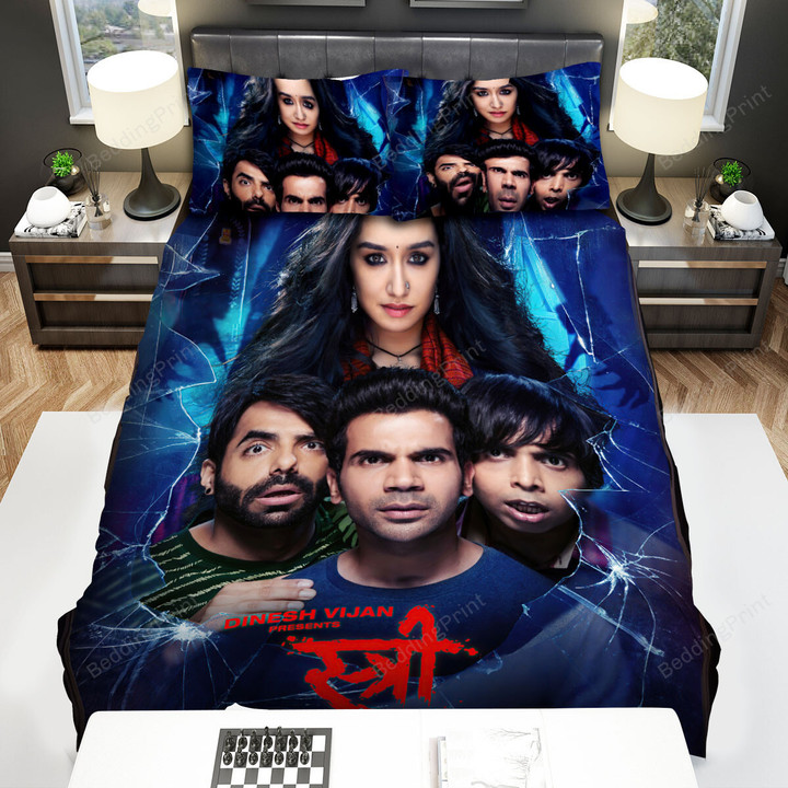 Stree (2018) Movie Poster Ver 2 Bed Sheets Spread Comforter Duvet Cover Bedding Sets