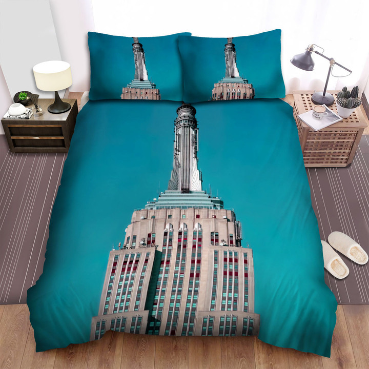 Empire State Building Isolated Bed Sheets Spread Comforter Duvet Cover Bedding Sets