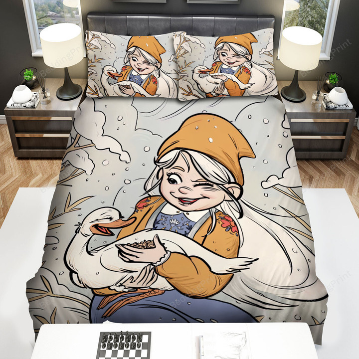 The Farm Animal - The Goose Laughing Art Bed Sheets Spread Duvet Cover Bedding Sets