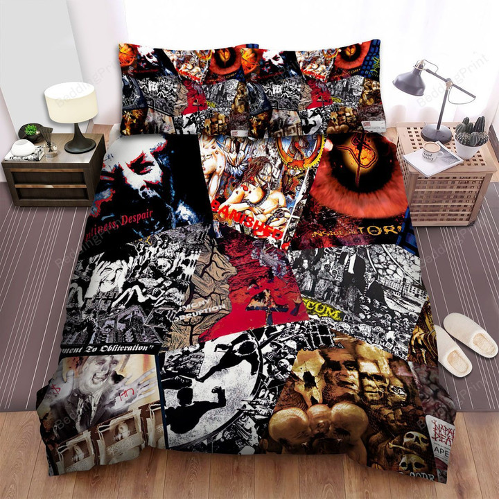 Napalm Death Album Collections Bed Sheets Spread Comforter Duvet Cover Bedding Sets