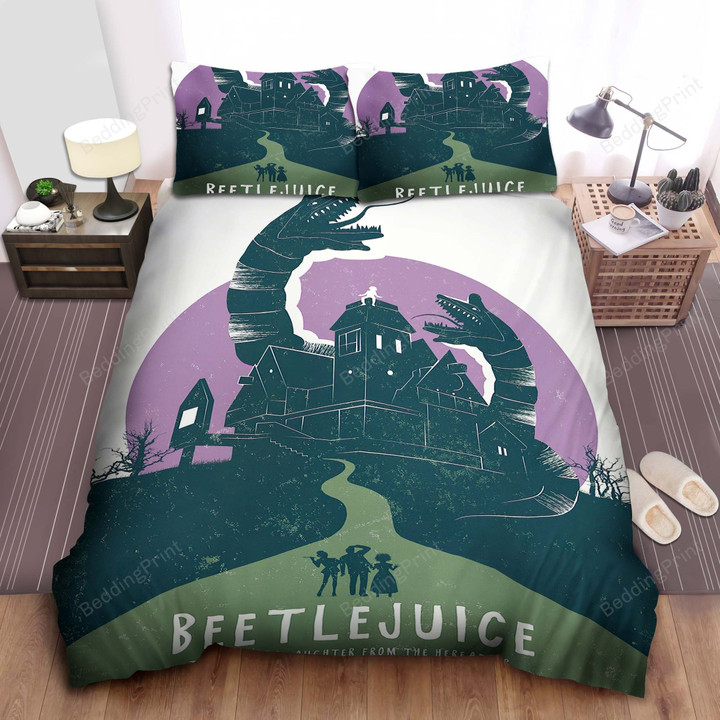 Beetlejuice Vintage Art Poster Bed Sheets Spread Comforter Duvet Cover Bedding Sets