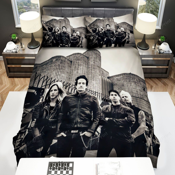 Music, Filter Band, Monochrome Pictures Bed Sheets Spread Duvet Cover Bedding Sets
