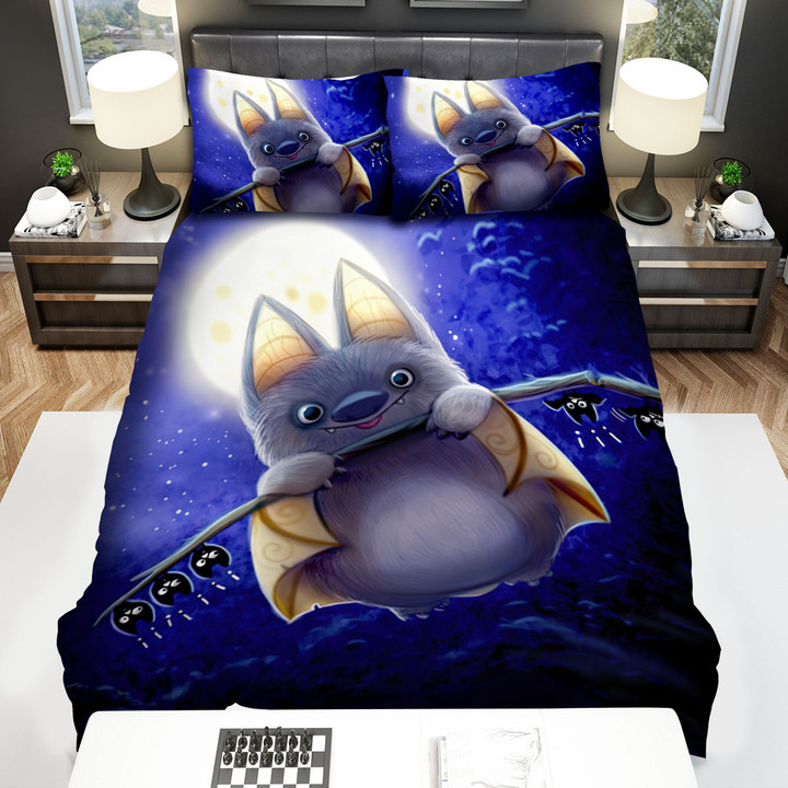 The Wild Animal - The Fatty Bat On A Tree Bed Sheets Spread Duvet Cover Bedding Sets