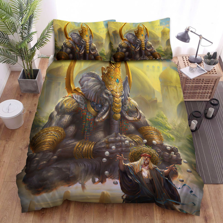 The Wild Animal - The Elephant Meditating Bed Sheets Spread Duvet Cover Bedding Sets