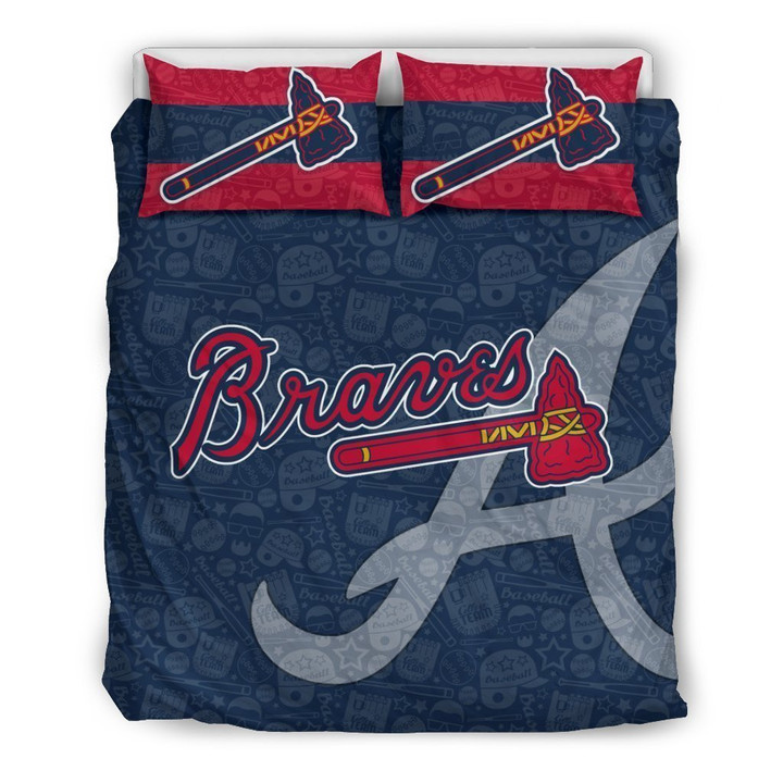 Atlanta Braves Duvet Cover Bedding Set
