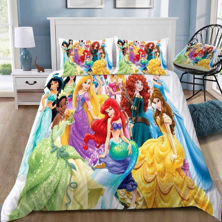 Disney Princess 23 3D Customized Duvet Cover Bedding Set