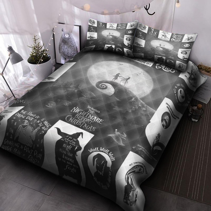 The Nightmare Before Christmas V2 Quilt Bed Set