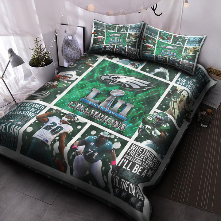 Philadelphia Eagles V1 Quilt Bed Set