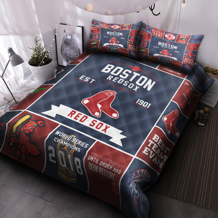 Boston Red Sox V3 Quilt Bed Set