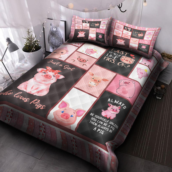 Just A Girl Who Loves Pigs Bedding Set