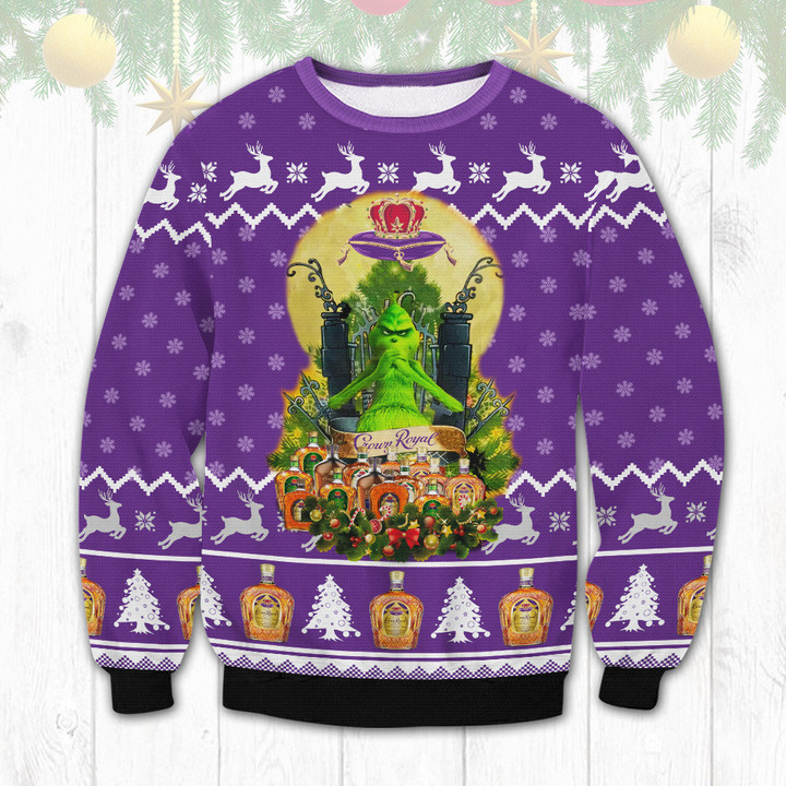 Crown Royal Grinch Ugly Sweater
