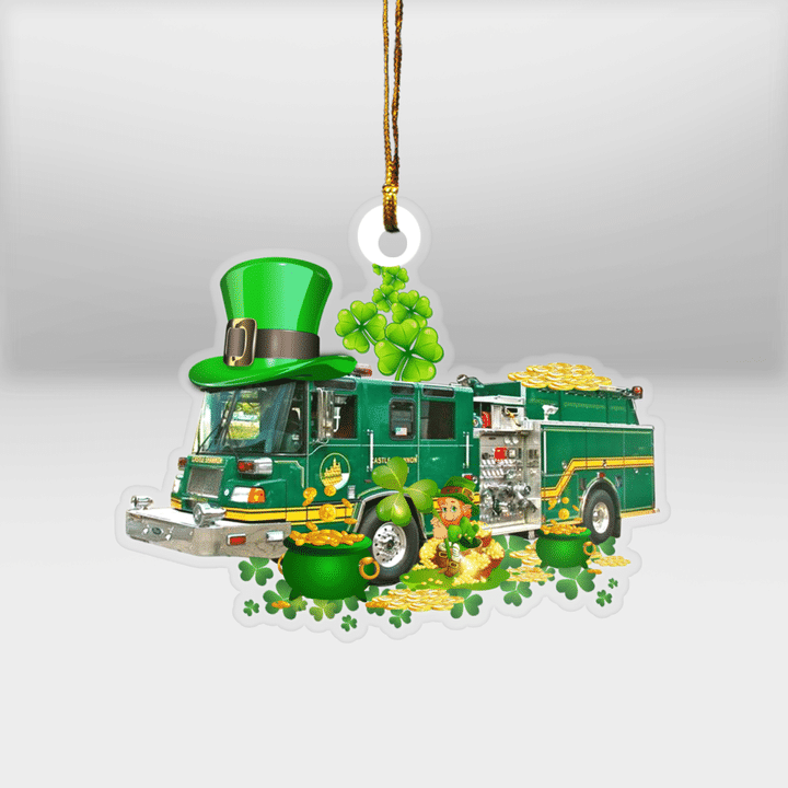 TRQD2302BG06 Castle Shannon, Allegheny County, Pennsylvania, Castle Shannon Volunteer Fire Department, St Patrick's Day Ornament
