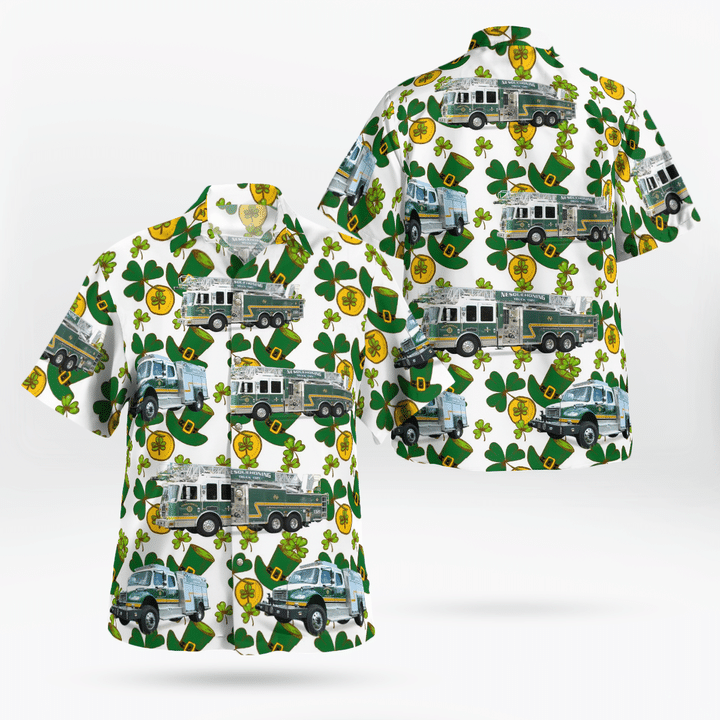 NLSI2302BG08 Nesquehoning Hose Company #1, Pennsylvania Saint Patrick's Day Hawaiian Shirt