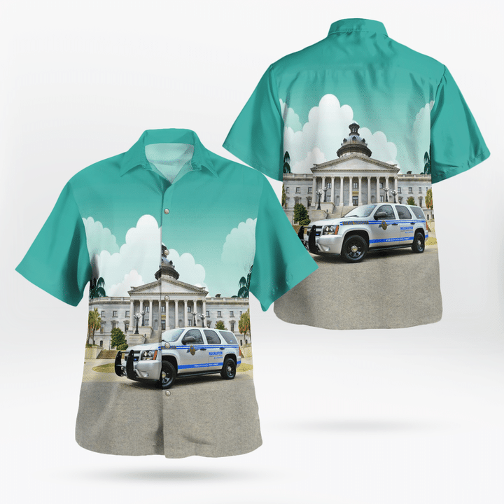 DLTT2402BG08 South Carolina Highway Patrol 2014 Chevrolet Tahoe Hawaiian Shirt