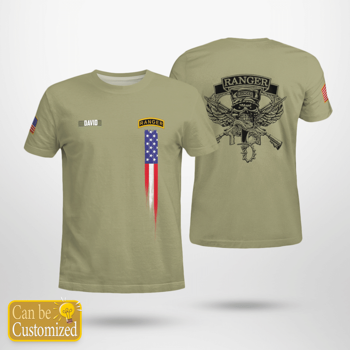 DLTD0507BG03 Custom Name Military Rangers T-Shirt 3D