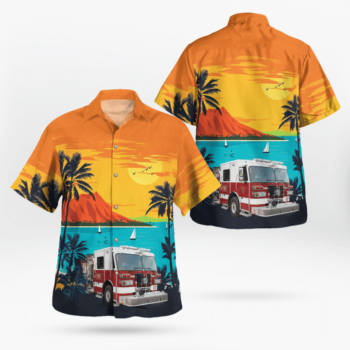 Mishawaka Fire Department Hawaiian Shirt DLSI1207BG04