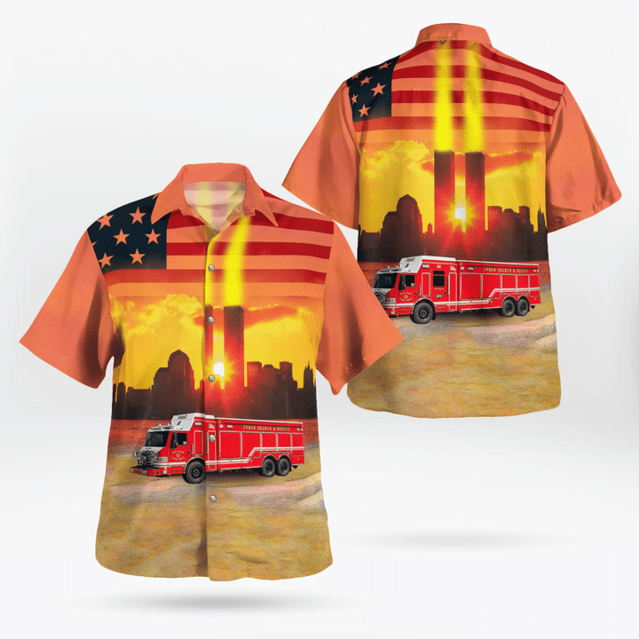 Patriot Day, San Jose Fire Department Urban Search and Rescue, California Hawaiian Shirt KTLT1407BG05