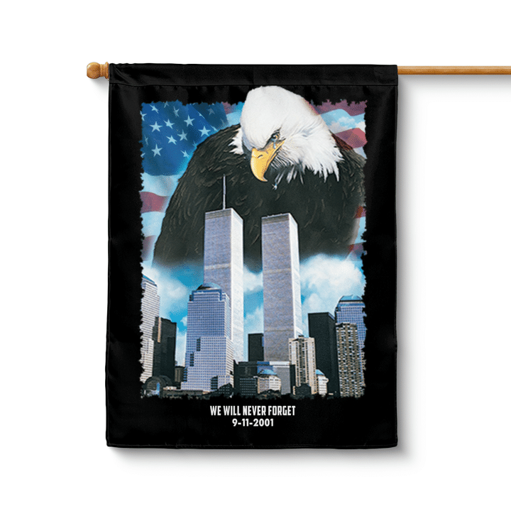 9/11 Bald Eagle Tee, We Will Never Forget, American Pride Flag NLMP1507BG06