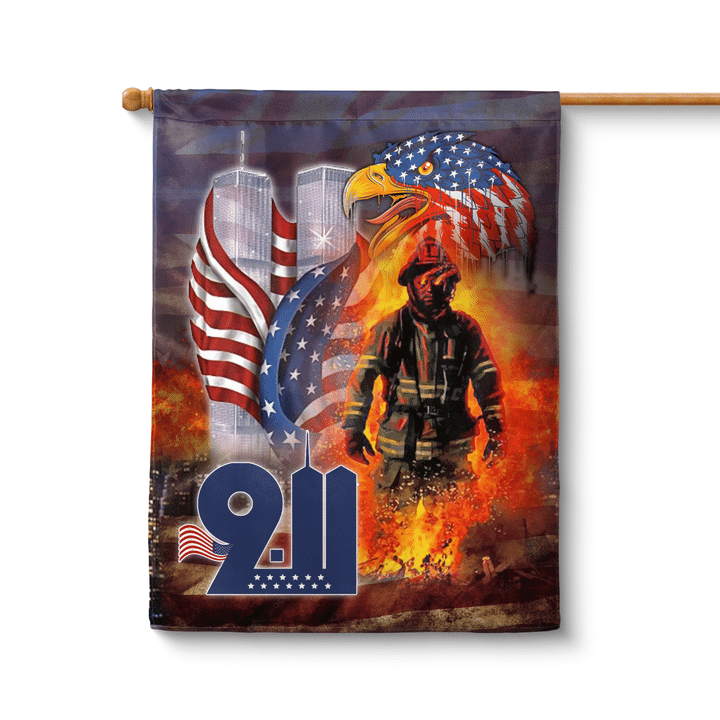 11th of September - Firefighters Portrait House Flag KTQD1807BG03