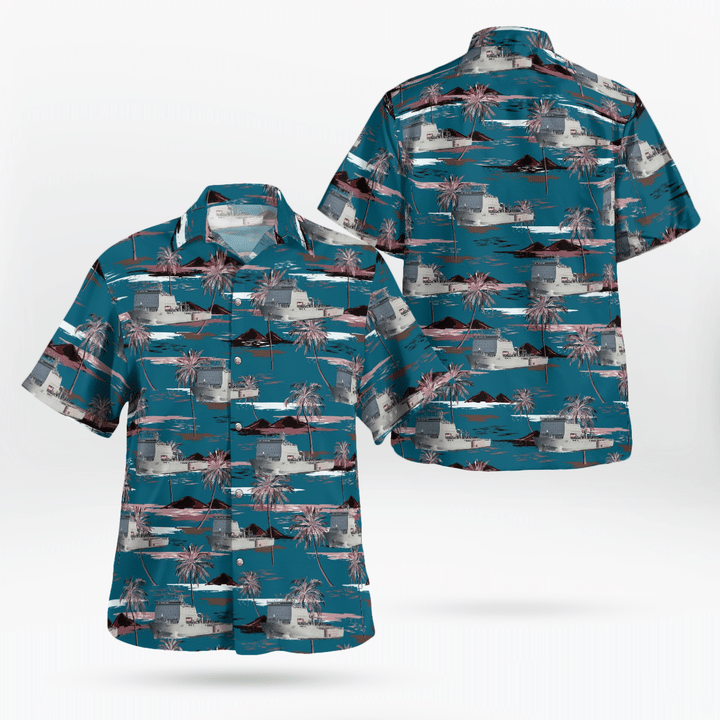 Royal Navy RFA Lyme Bay (L3007) Hawaiian Shirt TRHH1807BG07