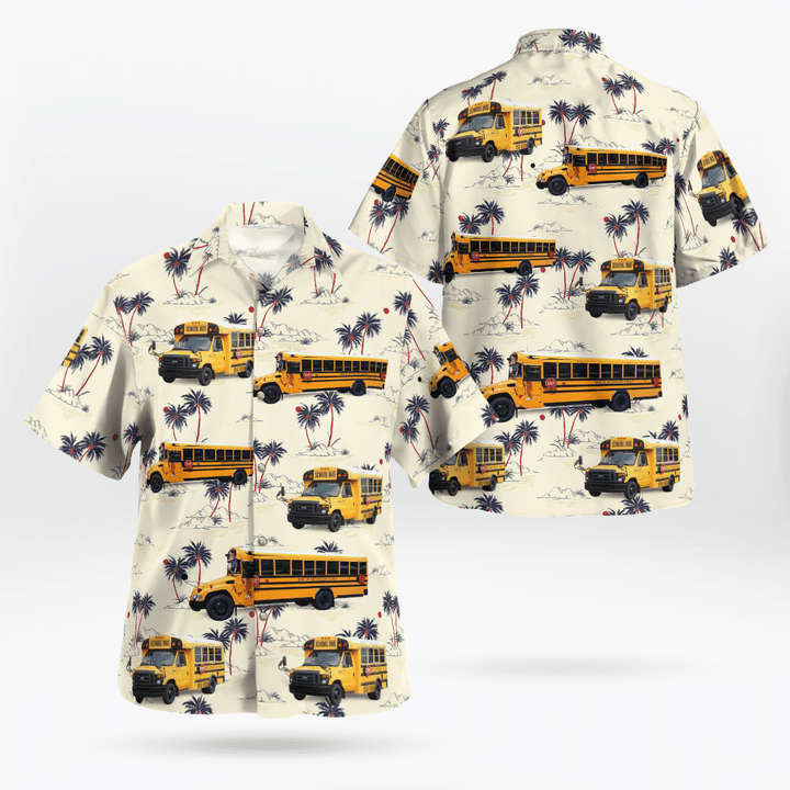 Fishers, Indiana, Hamilton Southeastern Schools Bus Hawaiian Shirt DLSI2507BG06