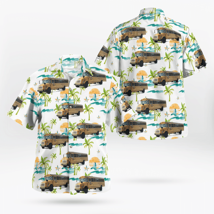 North Carolina Public School Bus Hawaiian Shirt TRMP2507BG08