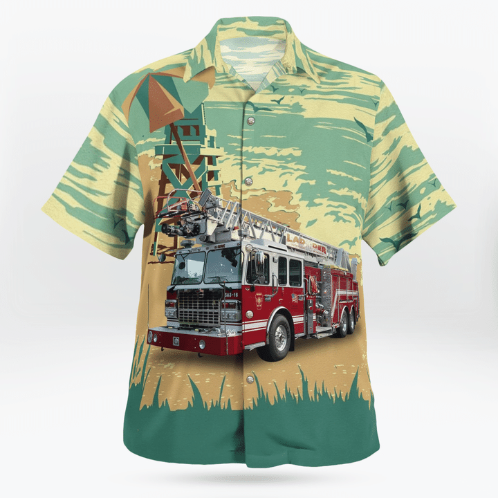 Long island, New York, Stony Brook Fire Department / Long Island Hook And Ladder Hawaiian Shirt DLTT0508BG10