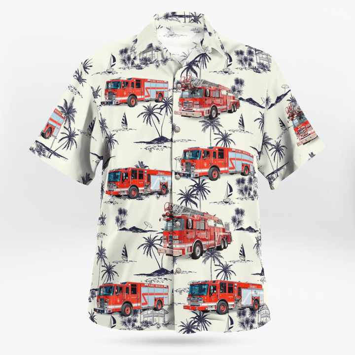 Everett, Massachusetts, Everett Fire Department Headquarters Station Hawaiian Shirt DLSI1808BG03