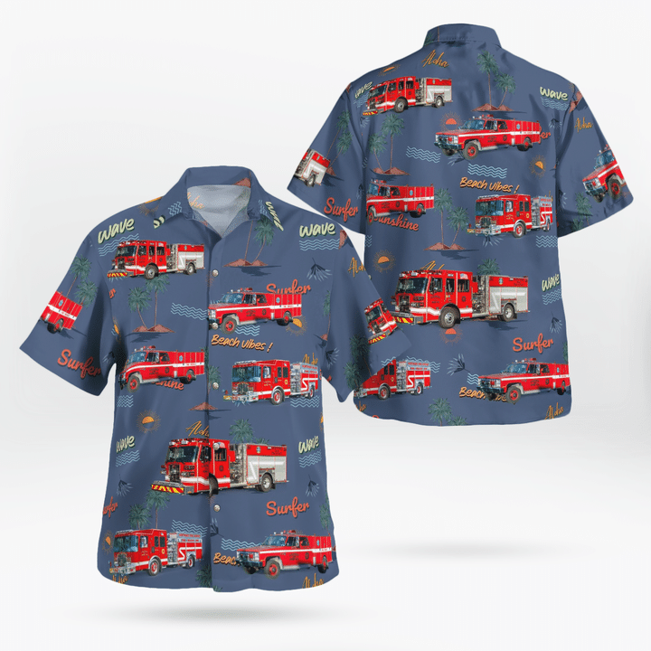 Waterford, New York, Northside Fire District (F.B. Peck Hose Co.) Hawaiian Shirt DLSI2308BG04