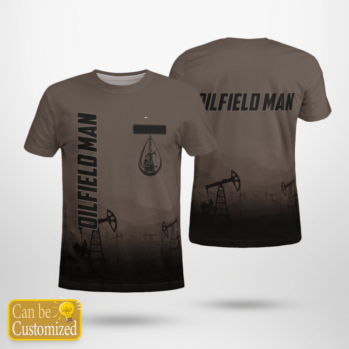 Custom Name Oilfield Man 3D T-shirt NLSI2408BG16