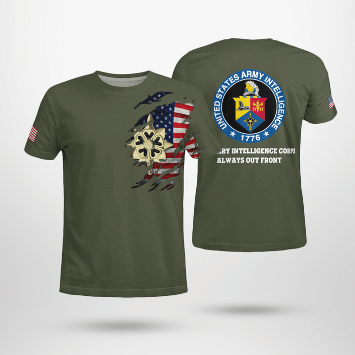 Army Military Intelligence Branch Insignia 3D T-shirt NLSI2508BG05