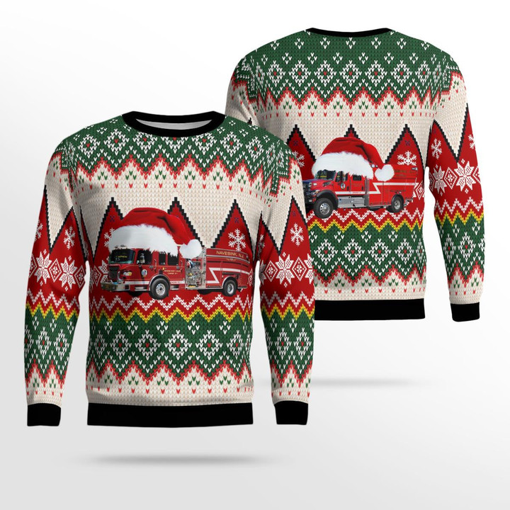 Middletown Township, New Jersey, Navesink H&L (Middletown) Station 31-1 Christmas Sweater 3D DLTT0909BG06