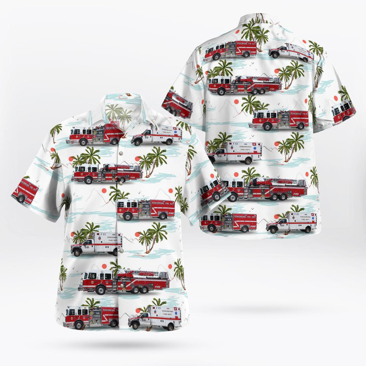 Lake Ronkonkoma, New York, Ronkonkoma Fire Department Hawaiian Shirt DLHH1209BG05