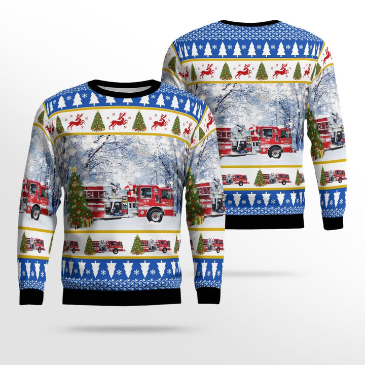 Neffs, Ohio, Neffs Fire Department Christmas Sweater 3D DLTT1509BG03