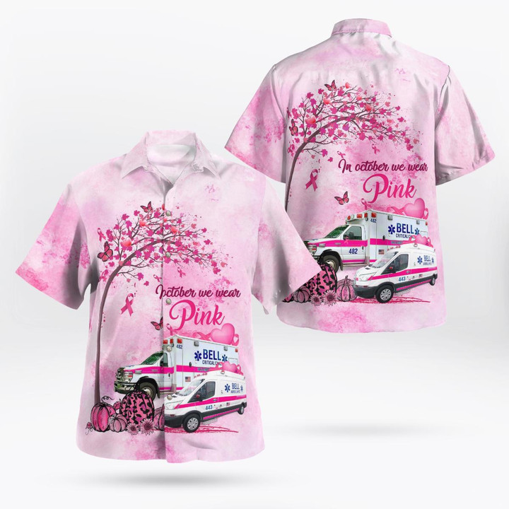 Bell Ambulance, Milwaukee, Wisconsin Breast Cancer Awareness Hawaiian Shirt DLSI1909BG03