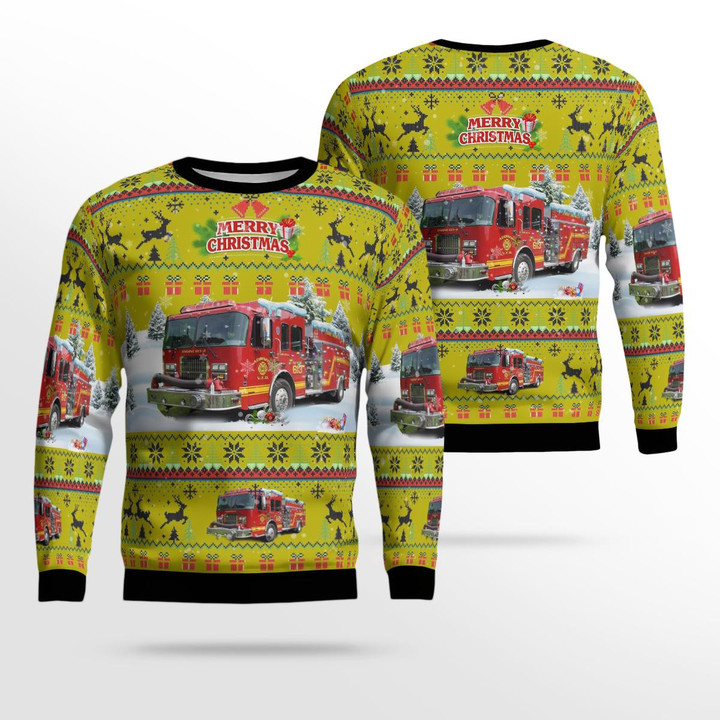 Addison Volunteer Fire Department, Addison, Pennsylvania Christmas AOP Ugly Sweater NLMP0812BG01