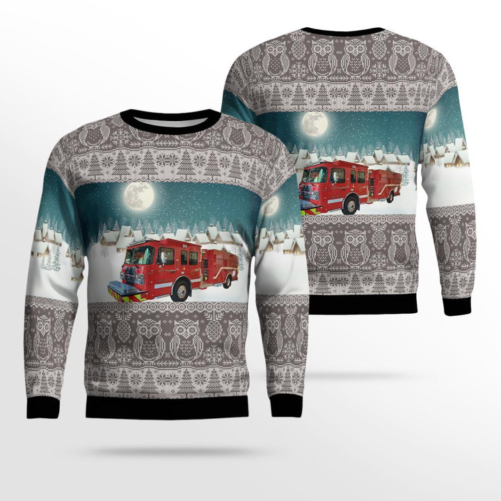 Red Bud Fire Department, Red Bud, Illinois Christmas AOP Ugly Sweater NLTD2511BG05