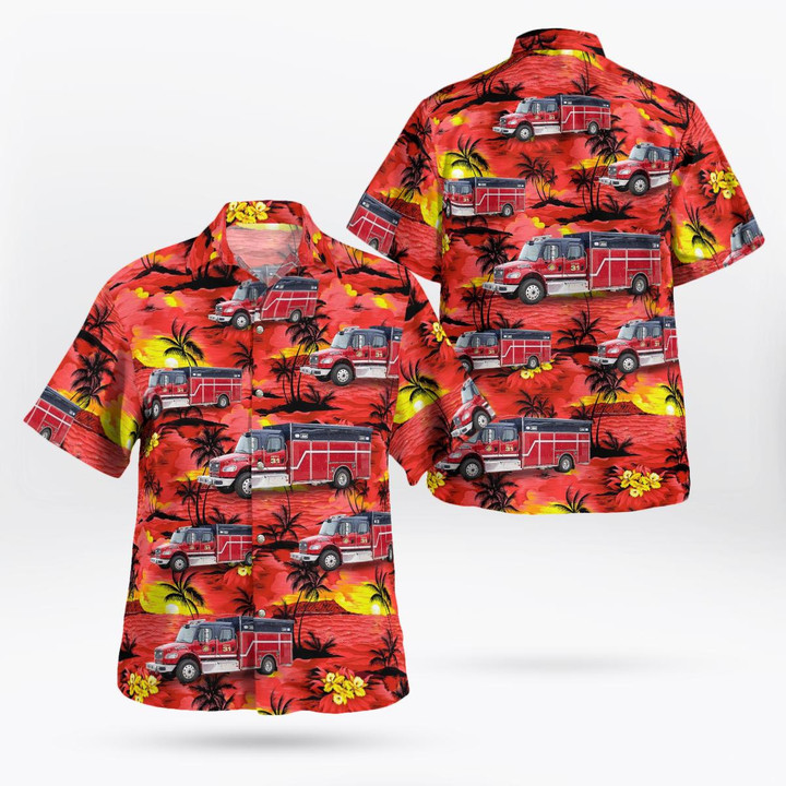 Carencro, Louisiana, Carencro Fire Department - Rescue Hawaiian Shirt DLHH0702PD07