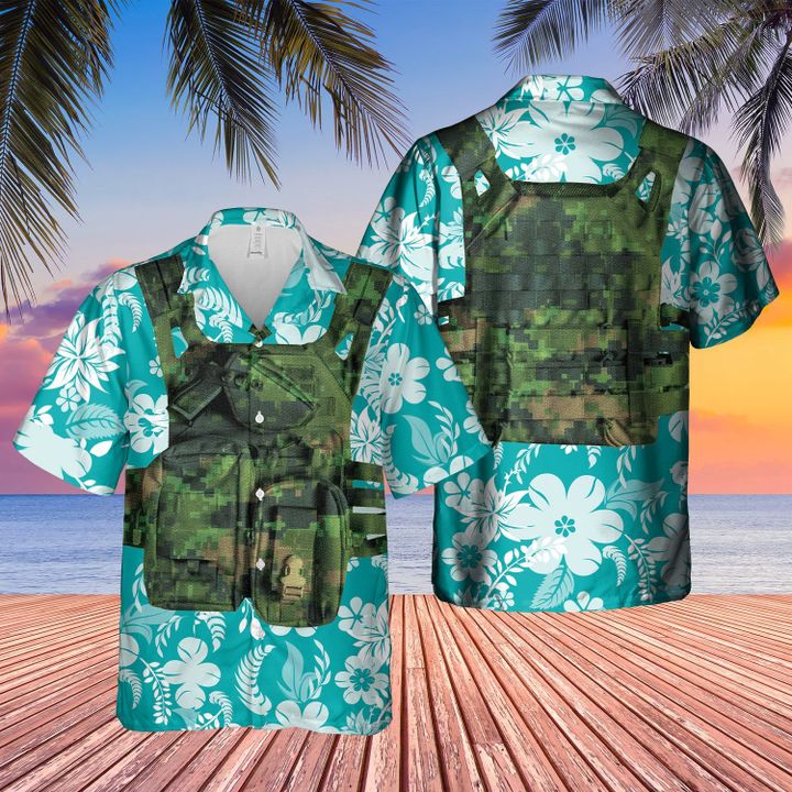 TNLT0305BC09 Canadian Army Tactical Vest Short Sleeve Hawaiian Shirt
